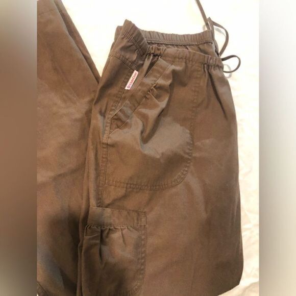 White Cross Chocolate Brown Boot Flare Cargo style Cotton Pants - Picture 3 of 15